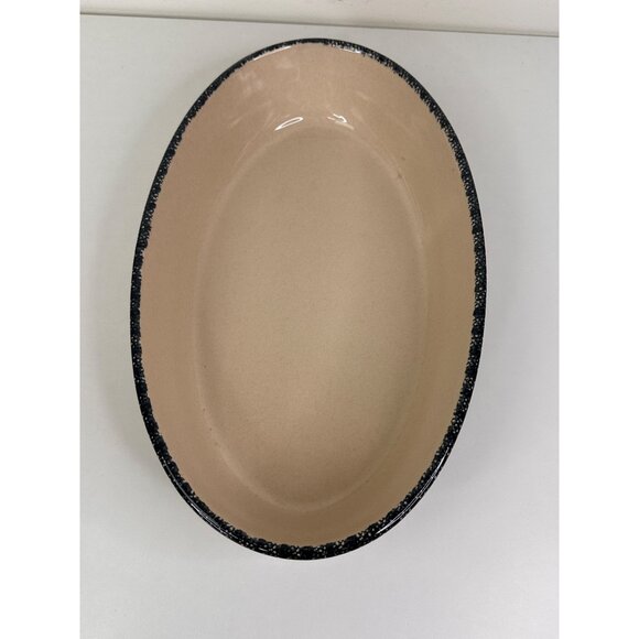 Vintage Home and Garden Party Stoneware Fruit Garland Pattern Oval Baker 14" - Picture 5 of 11